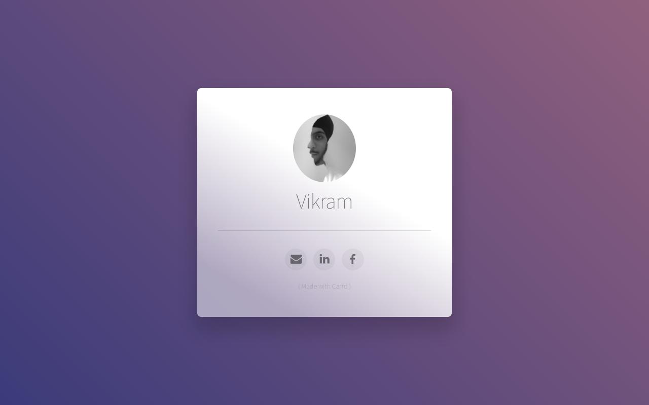 Carrd profile picture for @vikram